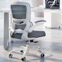 TRALT Office Chair - Ergonomic Desk Chair with Adjustable Lumbar Support, Mesh Computer Chair, Executive Chairs for Home Office Comfortable Lumbar Support (White), Pack of 1