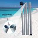 Beach Canopy Beach Tent 11X11 FT Include Blanket Beach Shade Canopy UPF50+ Sun Protection Windproof Ropes 4 Poles Carry Bag Easy to Set Up for Outdoor Camping