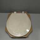 Bemis 500EC Durable Wood Toilet Seat with Easy Clean Hinges, Made in USA, Round, Bone