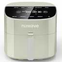 Nuwave Brio Plus 8 Qt Air Fryer, PFAS Free, New & Improved, Digital Touch Screen, Cool White Display, 50°F~400°F in Precise 5°, 5 Cook Functions, 100 Presets & 50 Memory, 3 Wattages 700, 1500, 1800
