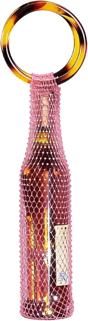 Stylish Wine Bags,Mesh and Embedded Crystal Elasticated Wine Bag Bottle Champagne Beer Gift Bags for Wedding,Birthday,Holiday