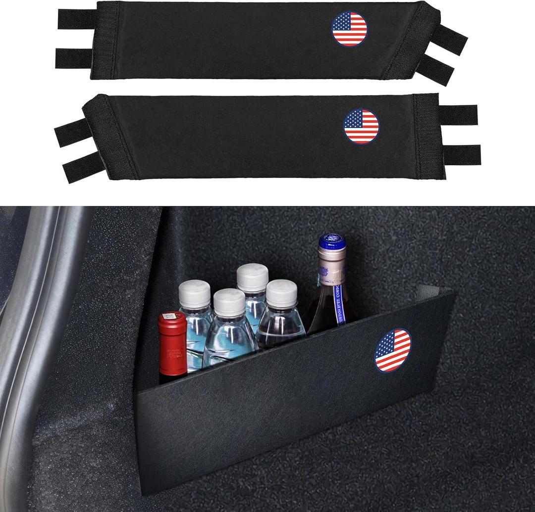 2PCS Car Rear Trunk Organizer Side Divider Board compatible with New Tesla Model 3 Highland 2024 2025 2026 Interior Accessories