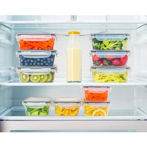 Large Plastic Food Storage Container with airtight Lid for Pantry 2 Pack 12"×9"×3" & 14"×10"×6"