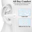 Wired USB Type C Earbuds Over Ear Cord USB C Headphones with Microphone Volume Control for iPhone 17 16 Pro 15/iPad 10th for Galaxy S26 S21 Pixel 10 Earphones School Student Sport C Plug Headset White