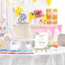 Whaline Baby Shower Games 50Pcs Eucalyptus Leaves Measure The Baby Bump Cards with Sign How Big is Mommy's Belly Game Cards for Party Favor Supplies