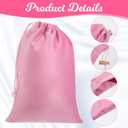 Toy Storage Bags, 6 Pcs Quality Liss Velvet Drawstring Pouch Adjustable Microfiber Toy Organizer Bags Gift Bag Foldable Ditty Bag for Women Men Toys Underwear Sunglasses Cosmetic (Pink 3 Sizes)