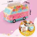 ANGOLIO 12Pcs Groovy Party Favor Boxes Groovy Hippie Peace Bus Centerpiece Birthday Party Decorations Peace Signs Daisies Rainbows for Baby Girls Kids Boho Hippie Birthday Decoration Supplies