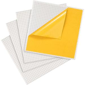 MIMAX Peel-and-Stick Baseplates - Self Adhesive Building Brick Plates - Compatible with All Major Brands - 4 Pack - 10 inch x 10 inch (White)