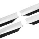 X AUTOHAUX 4Pcs Roof Rack Rail Cover End for Toyota RAV4 2013-2018 Roof Rack Rails End Cap Protection Exterior Cover Shell Silver Tone