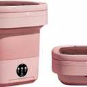 Portable Washing Machine, Mini Washer,15L Upgraded Large Capacity Foldable Washer.Deep Cleaning of Underwear, Baby Clothes and Other Small Clothes.Suitable for Apartments, Dormitories, Hotels.(Pink)