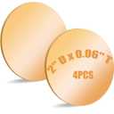 4PCS Brass Round Plate,0.06" Thickness x 2" Diameter,14 Gauge Round Brass Metal Sheet for Crafts,DIY, Jewelry, Electrical, Repair, Industrial