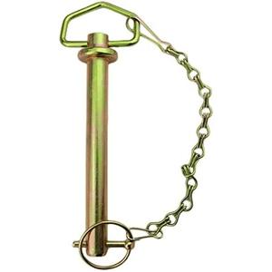 1Set Heavy Duty Steel Hitch Pin with Chain and Linchpin for Secure Mounting of Hitches and Axles (1” Dia x 6 1/4inch Long)