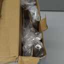 Toilet Paper Holder Stand, Bathroom Toilet Paper Roll Holder Stand with Reserve, Standing Toilet Paper Holder with Storage,Toilet Paper Roll Holder for 4 Rolls, Brushed Nickel