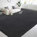 Large Modern Area Rugs for Living Room Bedroom, 9x12 Feet Dark Grey Ultra Soft Thickened Memory-Foam Indoor Rug, Comfy Aesthetic Solid Minimalist Carpets for Girls Boys Nursery Dorm Home Decor