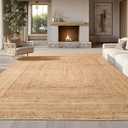 Bedsure 3x5 Printed Jute-Look Rug for Living Room, Machine Washable Rugs, Jute-Look Rug, Non-Slip Backing, Non-Shedding