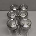 SIEROZUR Glass Juice Bottles 12oz- 6 Pack Wide Mouth Glass Bottles with Lids for Juicing Smoothies, Infused Water, Beverage Storage - BPA Free, Leakproof, Reusable, Borosilicate