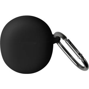 Geiomoo Silicone Case for Google Pixel Buds 2A, Soft Flexible Scratch Resistant Protective Cover with Carabiner (Black)