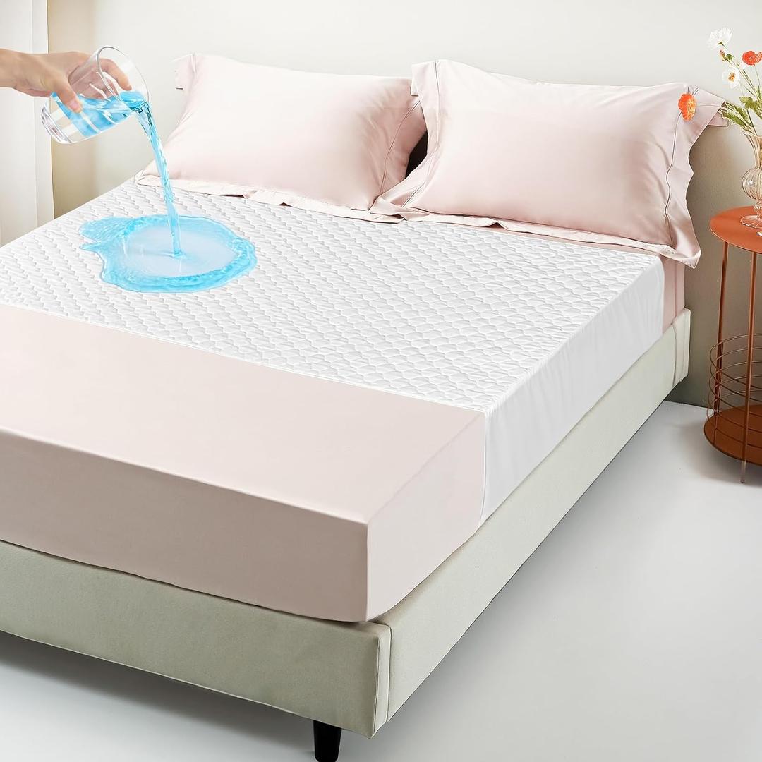 Twin Size Bed Pads - 34"X36" Washable Waterproof Mattress Protector Underpads, Reusable Tuckable Incontinence Bed Pads for Adults Kids with 21" Wings