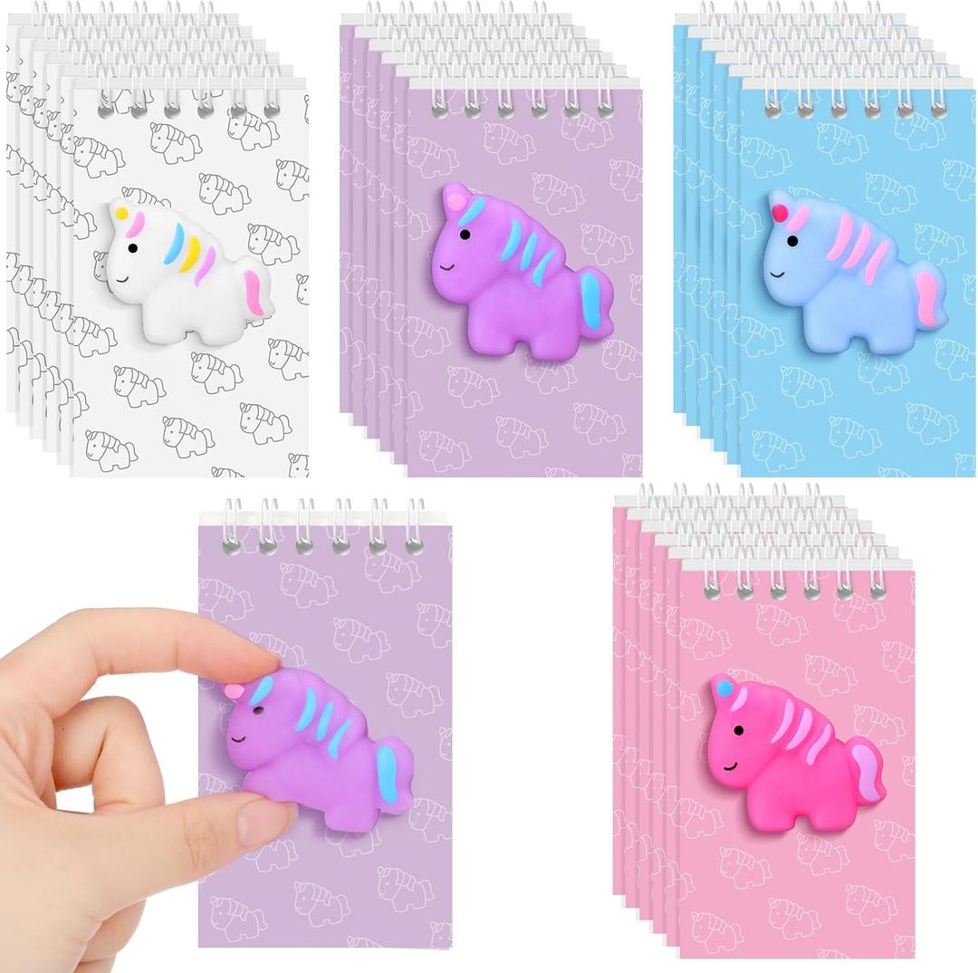 Epakh 24 Packs Mini Cute Animal Notebook Unicorn Party Favors