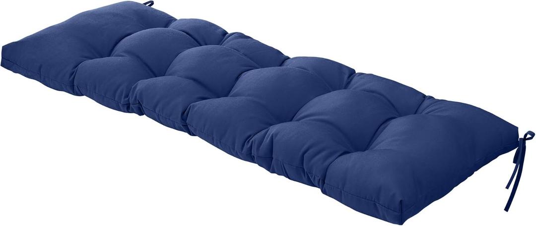 QILLOWAY Indoor/Outdoor Bench Cushion,51-Inches,Navy Blue (Navy)