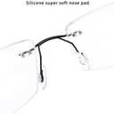 Viseng Set of 2 Rimless reading glasses titanium metal ultra light Readers of Men Women