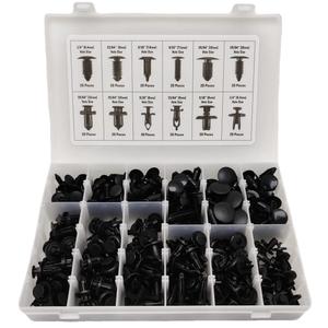 240 Piece Plastic Automotive Fastener Assortment Kit, Body Trim Rivets Push Connectors