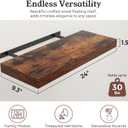Floating Shelves for Wall, 9.3" Deep Wall Mounted Wood Shelves for Bathroom, Bedroom, Living Room, Kitchen, Hanging Shelf for Books/Storage/Room Decor (Brown, 24") Set of 2