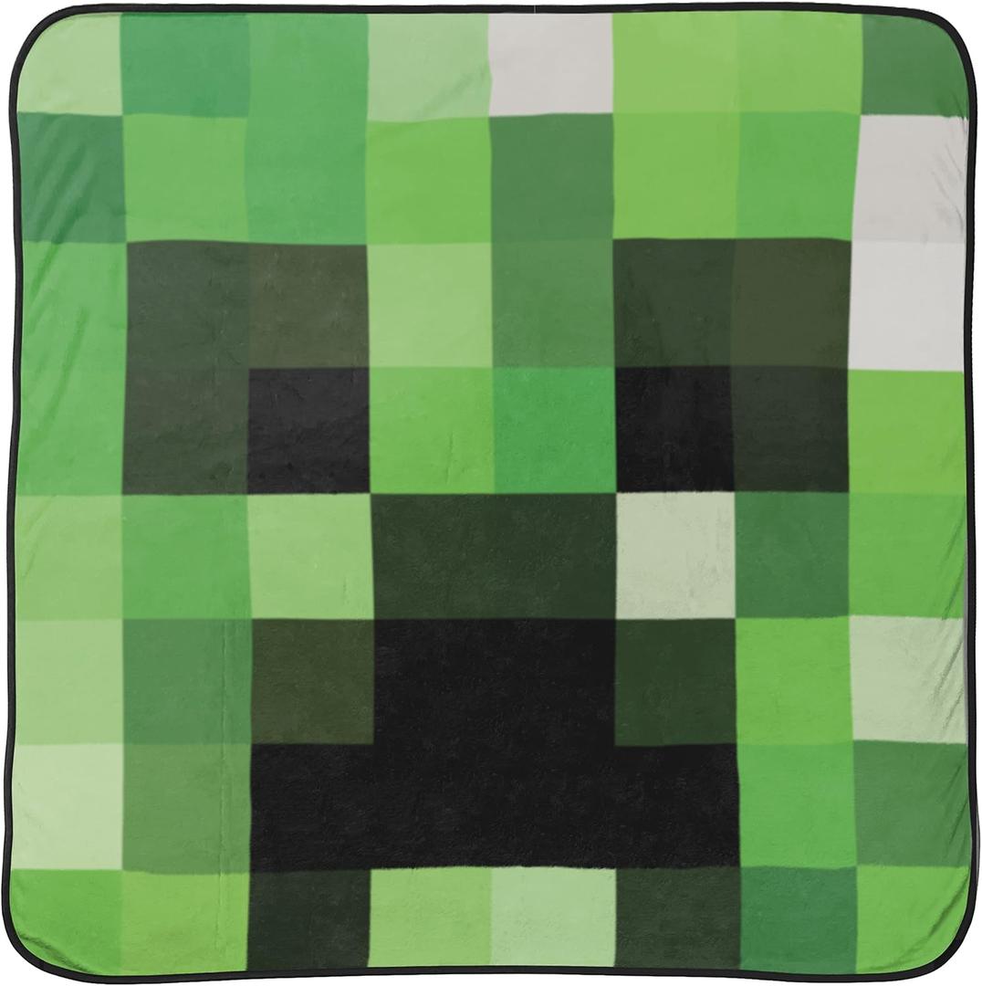 Jay Franco Mojang Minecraft Creeper Plush Throw Blanket