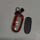 QBUC for Tesla Key Fob Cover with Keychain Soft TPU Protection Case Compatible with Tesla Model X (Red)
