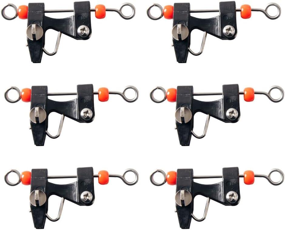 Fishing Downrigger Release Clip for Trolling, Adjustable Tension Planer Board Clips Downrigger Fishing Kite for Trolling Offshore Fishing Accessories (Orange(6 Pcs))