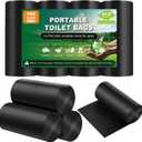 100 Portable Toilet Bags Thick Biodegradable Camping Toilet Bags for Portable Potty, 8 Gal Compost Toilet Waste Bag for 5 Gallon Bucket Toilet Seat Adults Outdoor, 1.1 Mil