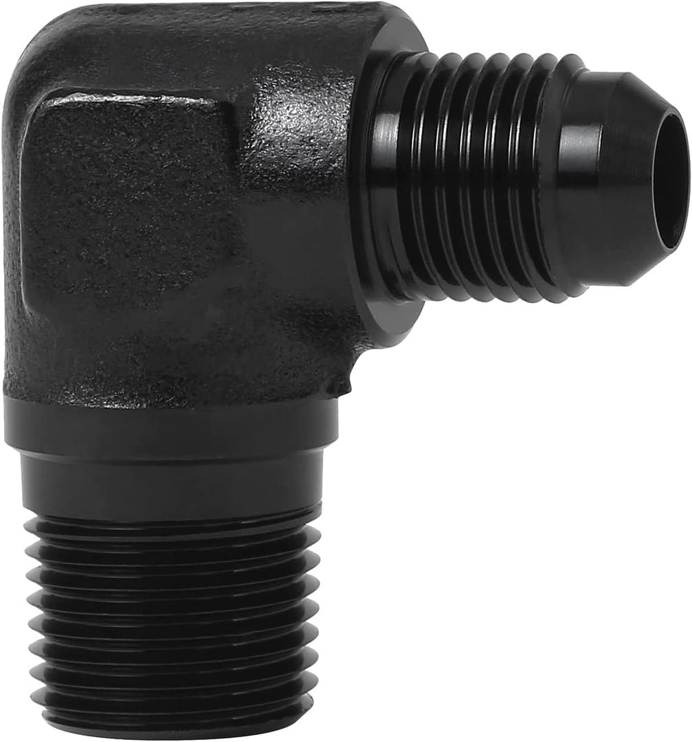 EVIL ENERGY 6AN to 3/8" NPT Male 90 Degree Fitting Adapter Aluminum