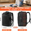 Travel Laptop Backpack, 50-60L Large Expandable Suitcase-Style Backpack for Business & Daily Travel, Carry-On Friendly with Side Water Bottle Pockets, Fits 18-Inch Laptops