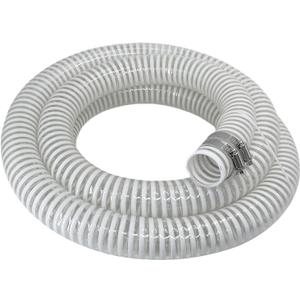 1 1/2 "-12 Ft Pool Filter Pump Connection Hose Premium Kink Free PVC Swimming Replacement Tube for Above Ground Pools, Includes 2 Hose Clamps and Can Be Cut as Needed