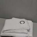 Diraysid 100% Blackout White Curtains Linen Curtains for Bedroom Grommet Thermal Insulated Room Darkening Drapes (2 Panels, W52 x L84 Inch)