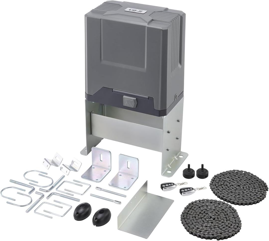 CO-Z 4400 lb Automatic Sliding Gate Opener with 2 Remote Controls, Electric Rolling Driveway Fence Slide Gate Motor, Complete Gate Operator Hardware Security System Kit for Sliding Gate Up to 40 Feet