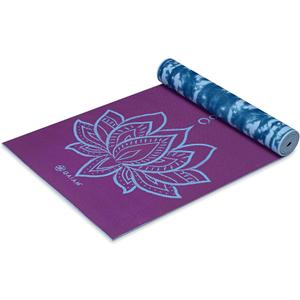 Gaiam Yoga Mat - Premium 6mm Print Reversible Extra Thick Non Slip Exercise & Fitness Mat for All Types of Yoga, Pilates & Floor Workouts (68" x 24" x 6mm Thick) (Purple Lotus)