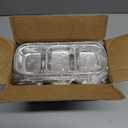 18 Pcs Soy Sauce Dishes, Stainless Steel Divided Dip Bowls, Korean 3-Compartment Sauce Plates for Home Restaurant BBQ, Vinegar, Spices, Ketchup, Salt, Sugar, and Flavors