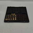 Magnetic Wooden Chess Set 15" Unique Chess Board Game with Chess Pieces Storage Slots, Tournament Portable Folding Travel Chess Sets for Kids Adults Beginner and Pros, 2 Extra Queens