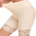 Blueinn Slip Shorts for Under Dresses and Skirts Mesh Women Anti Chafing Underwear High Waisted Panties Lace Under Shorts Size Large