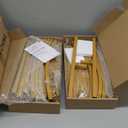 Wokceer Wedding Arch Stand 2 Set 8FT, 6.6FT Gold Metal Arch Backdrop Stand for Birthday Party Wedding Ceremony Baby Shower Garden Arch Decoration