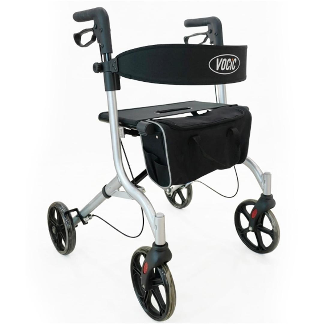 VOCIC Z27 Ultralight 12.7 lbs Rollator Walker with Seat for Seniors