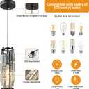 LMQNINE Pendant Lights Modern Black Pendant Light Mini Crystal Chandelier Pendant Lighting for Kitchen Island Dinning Room Bedroom Kitchen Sink Lighting (Black 2-Pack)