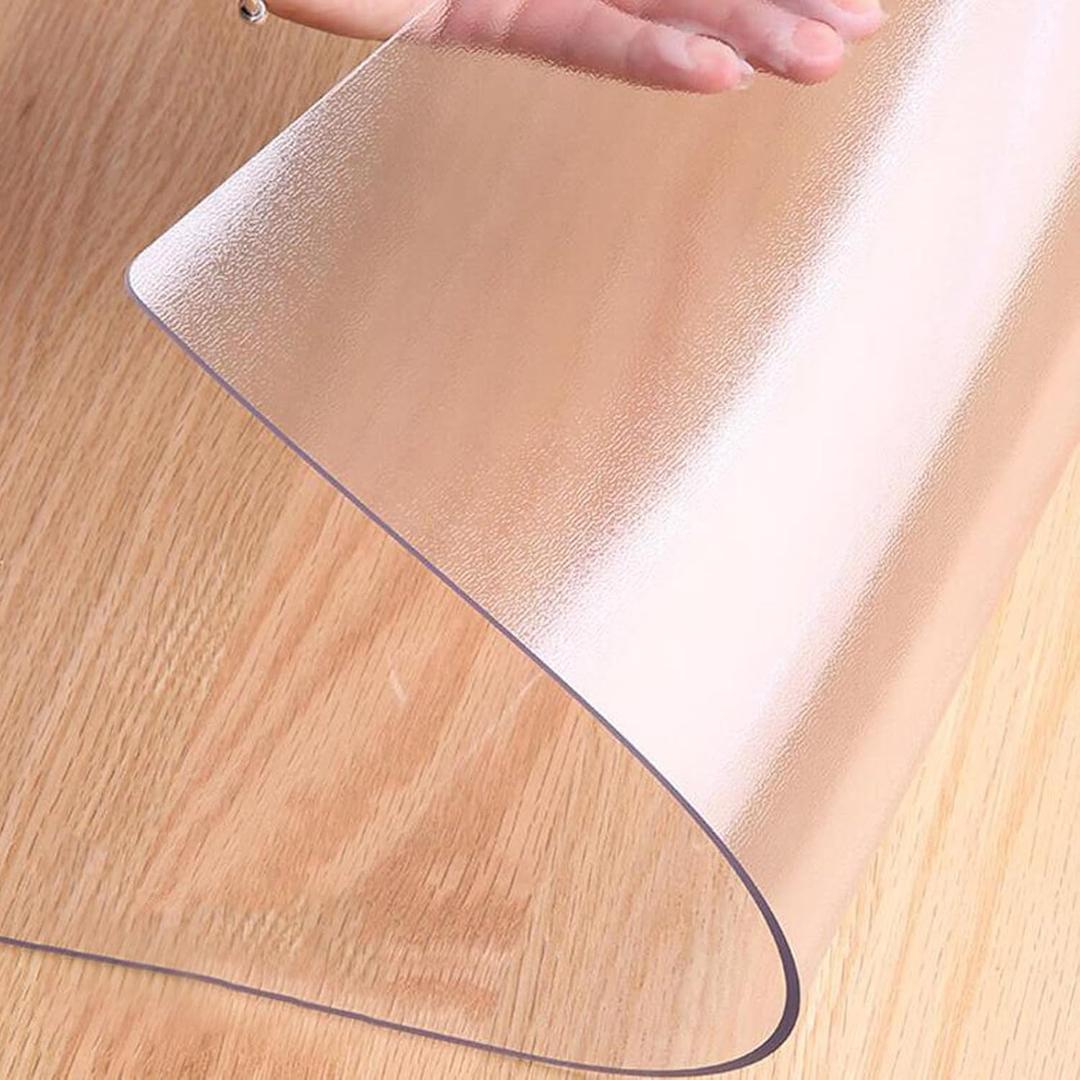 Large Clear Hardwood Floor Protector - Transparent PVC Desk/Chair Mat