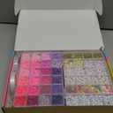 Gionlion 30,000 Pcs Clay Beads Bracelet Making Kit, 168 Colors 8 Boxes Flat Preppy Beads for Friendship Bracelets, Jewelry Kit with Pendant Charms Elastic String Crafts Arts Crafts Gifts