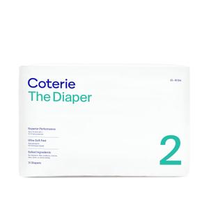Coterie Size 2 Diaper, 4 pack of 31, 124 Ct.