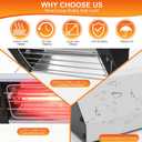 450W Heat Lamp for Chickens, Large Chicken Coop Heater, Carbon Fiber Chicks Brooder Heaters Plate, Adjust 5 Mode Temp&Time&Hanging Height, 9.8 Ft Cord Heater for Poultry Livestock Heating
