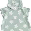 Baby Girl Boy Hooded Beach Towel Swim Cover Up Bath Towels Swim Poncho Swimsuit Cover Up Summer Clothes (B-Green, 06)