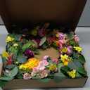 Spring Wreaths for Front Door 24 Inch Outdoor Spring Wreath with Peony Rose Ranunculus & Eucalyptus,Handmade Silk Summer Wreaths for Front Door,Spring Door Wreath for Porch Home Wall Window