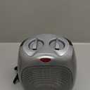 Amazon Basics Ceramic Space Heater, Portable Indoor Heating Solution, With Overheat and Tip-Over Protection, Thermostat, Non-Oscillating, 1500W, 7.52"D x 6.34"W x 9.45"H, Silver